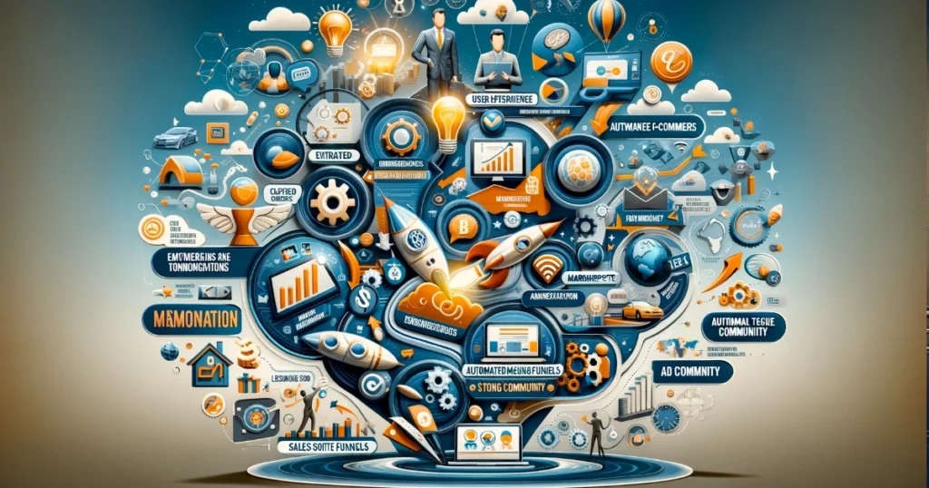 abstract image of sales funnel for our clickfunnels 2.0 review about maximizing business growth.